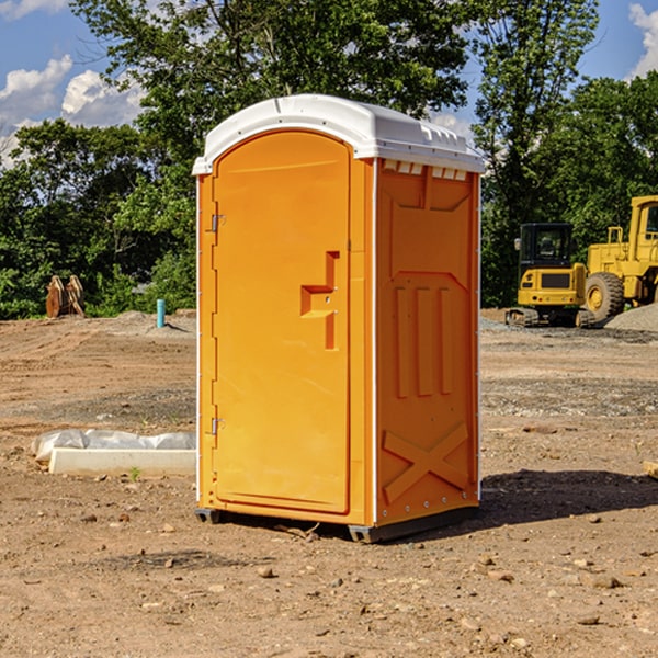 can i customize the exterior of the porta potties with my event logo or branding in Goehner